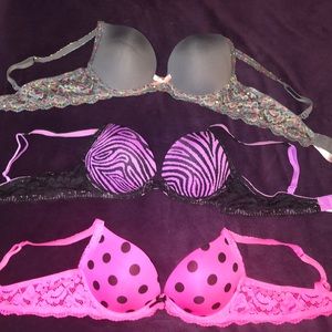 Set of 3 underwire bras all for $10